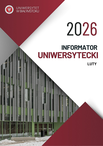 Okładka informatora uniwersyteckiego (luty)
