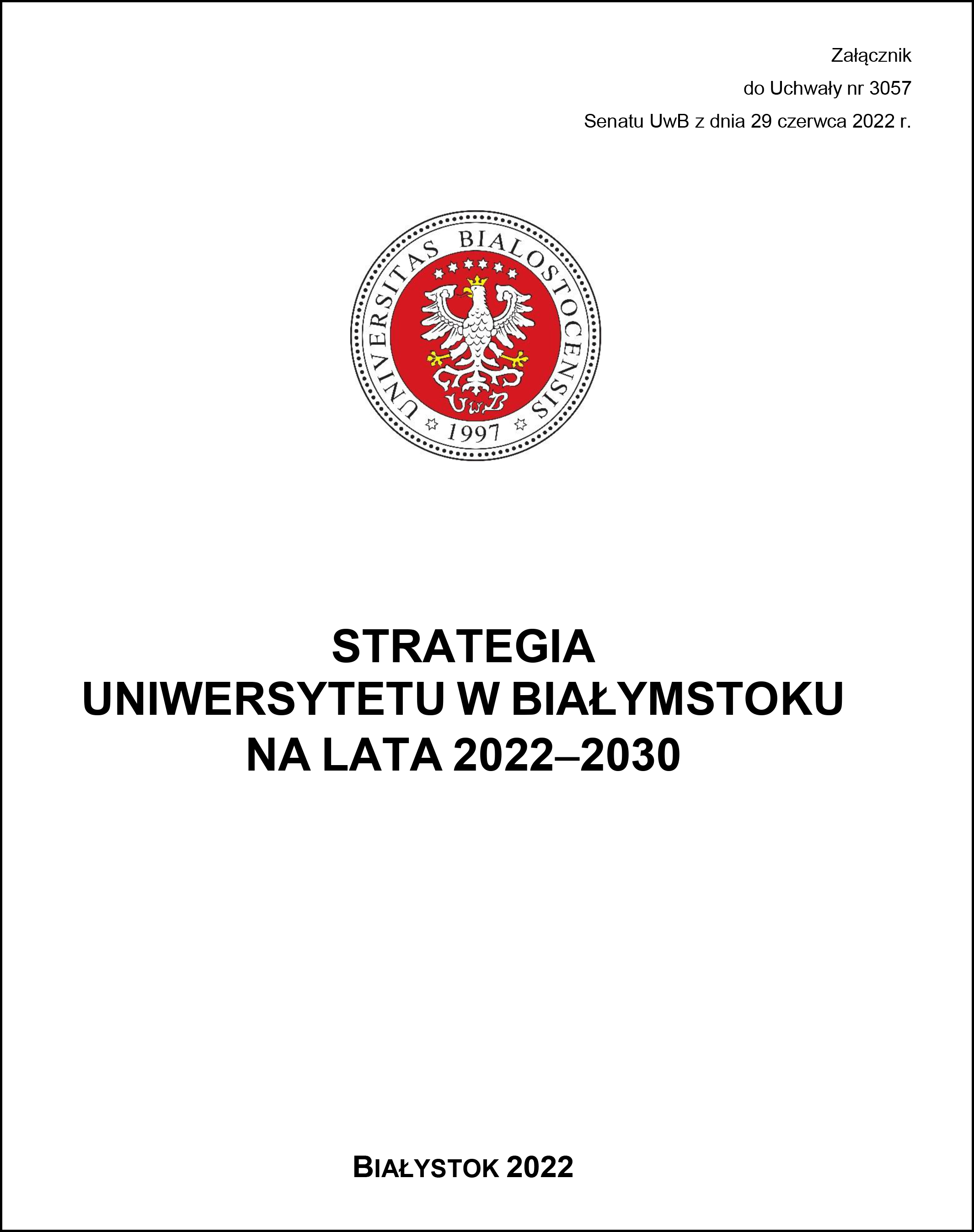 Strategia UwB na lata 2022-2030
