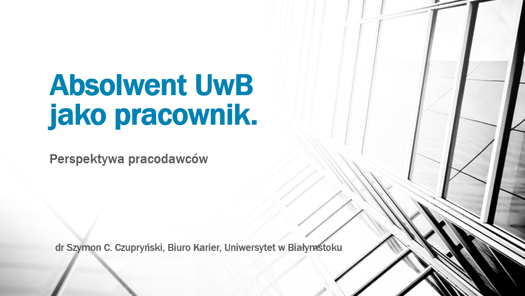 Absolwent UwB jako pracownik - grafika