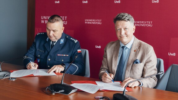 insp. Piotr Pogorzelski i prof. Mariusz Popławski