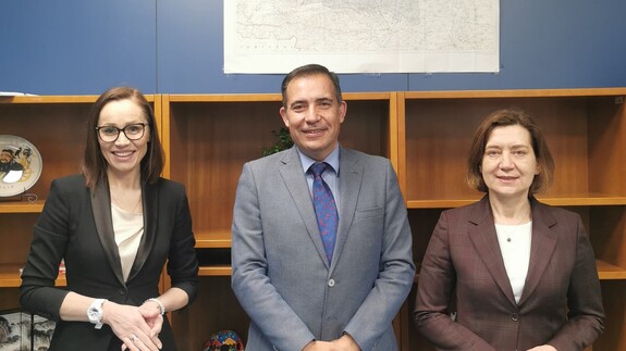 Prorektor UwB prof. dr hab. Izabela Święcicka i dr Agnieszka Piekutowska, z Wydziału Ekonomii i Finansów podczas wizyty w Hiszpanii.