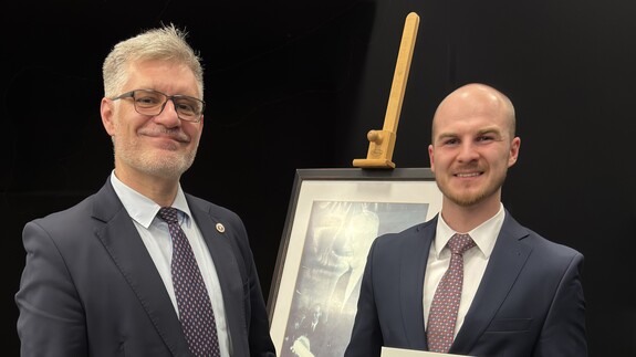 prof. Krzysztof Korotkich i Karol Zimnoch