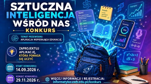 „Sztuczna inteligencja wśród nas”. Wydział Informatyki UwB zaprasza uczniów szkół ponadpodstawowych do udziału w konkursie