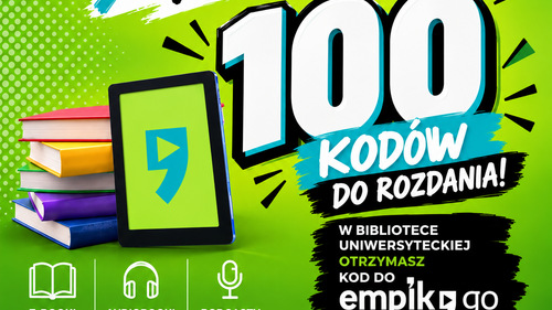Więcej kodów Empik Go dla czytelników Biblioteki Uniwersyteckiej
