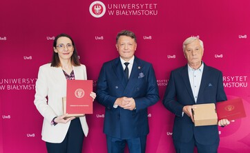 mgr Agnieszka Panas, prof. Mariusz Popławski, prof. UwB Edward Kulikowski