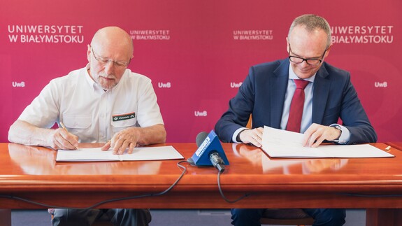 prof. dr hab. Robert Ciborowski oraz Tadeusz Wilczyński 