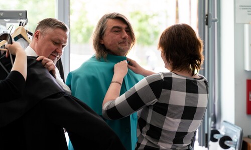 od lewej: dr hab. Artur Olechno, prof. UwB, dr hab. Adam R. Bartnicki, prof. UwB