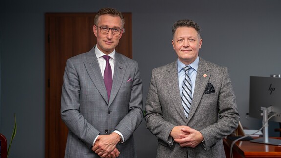 Marcin Iskra i prof. Mariusz Popławski