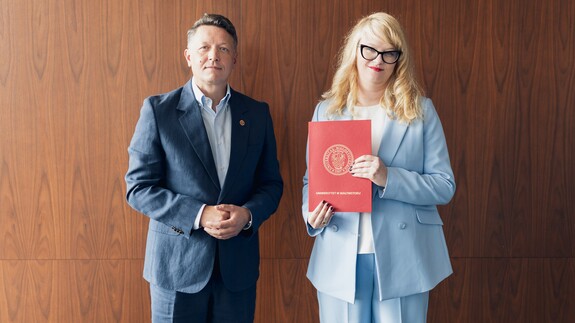 Prof. Mariusz Popławski i dr Karolina Szymborska