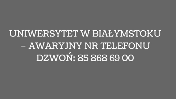 Awaryjny numer telefonu na UwB