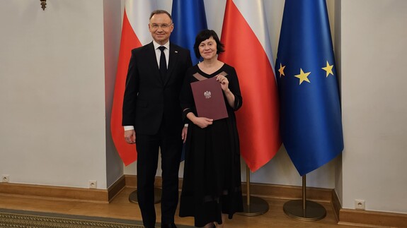 prezydent Andrzej Duda i prof. Anna Janicka