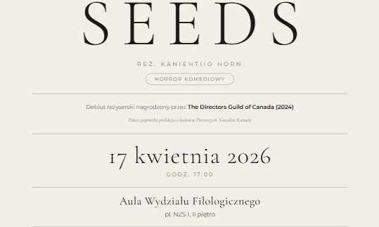 Wydział Filologiczny UwB zaprasza na pokaz filmowy w ramach National Canadian Film Day 2026 pod patronatem Ambasady Kanady w Polsce