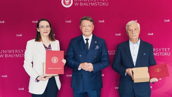 mgr Agnieszka Panas, prof. Mariusz Popławski, prof. UwB Edward Kulikowski