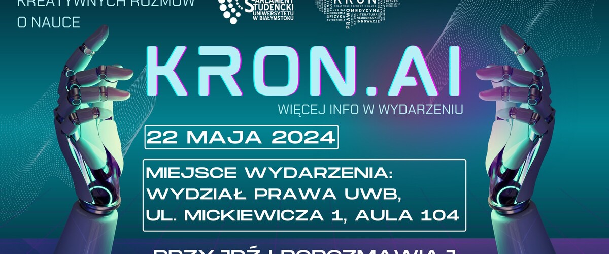grafika informacyjna o wydarzeniu Kreatywne Rozmowy o Nauce