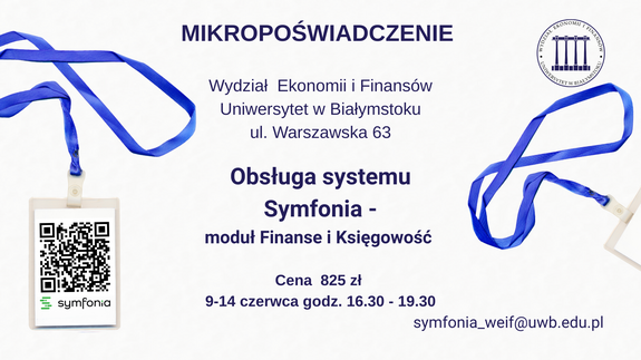 Mikropoświadczenie: Obsługa systemu &#34;Symfonia – Finanse i Księgowość&#34;