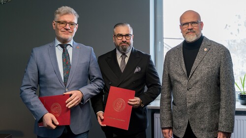 prof. Krzysztof Korotkich, Karol Kwiatkowski i prof. Tomasz Bajkowski