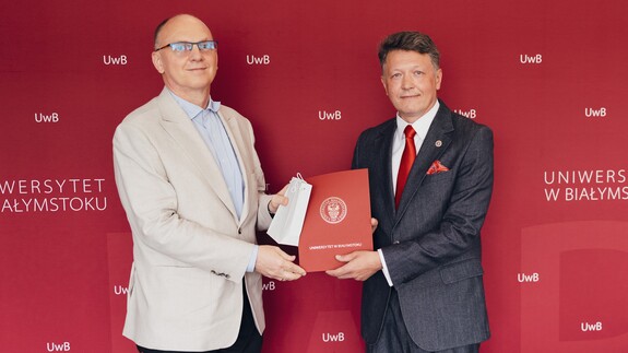 prof. Witold Rudnicki i prof. Mariusz Popławski