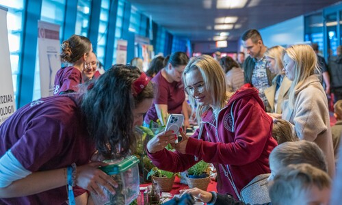 rodzinny piknik naukowy na stadionie