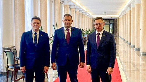 prof. Mariusz Popławski, Marcin Łoboda oraz prof. Bernard Mendlik