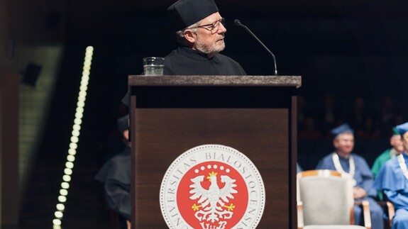 Uroczystość nadania tytułu doktora honoris causa Uniwersytetu w Białymstoku Robertowi I. Frostowi