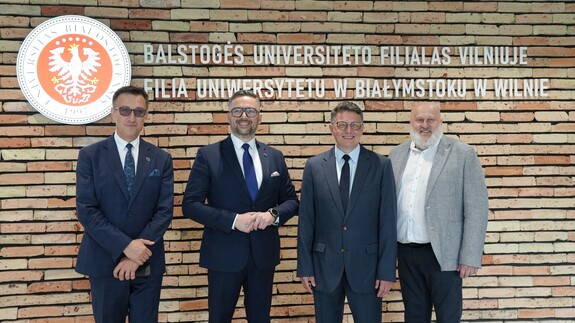 Valdas Benkunskas, Marcin Kulasek, prof. Mariusz Popławski i Tomasz Zalewski