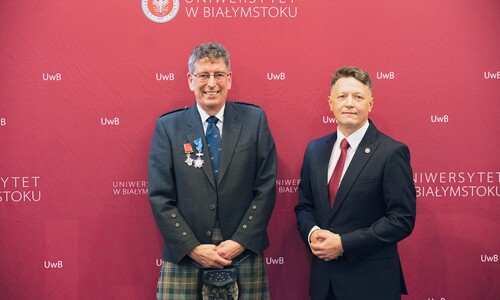 Uroczystość nadania tytułu doktora honoris causa Uniwersytetu w Białymstoku Robertowi I. Frostowi