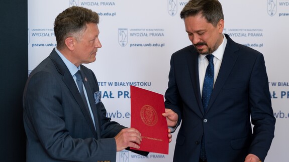 prof. Mariusz Popławski i prof. Marcin Wiącek