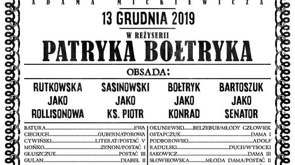 "Dziady cz. III" w wykonaniu Teatru bez Nazwy. Spektakl na UwB